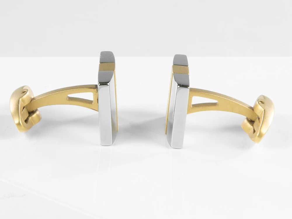 Montegrappa Rettangolo Cufflinks, Stainless steel, IP Yellow Gold, IDRTCLYS - Image 3
