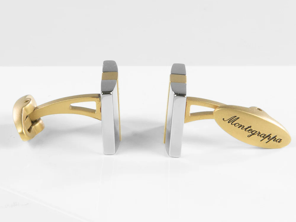 Montegrappa Rettangolo Cufflinks, Stainless steel, IP Yellow Gold, IDRTCLYS - Image 4