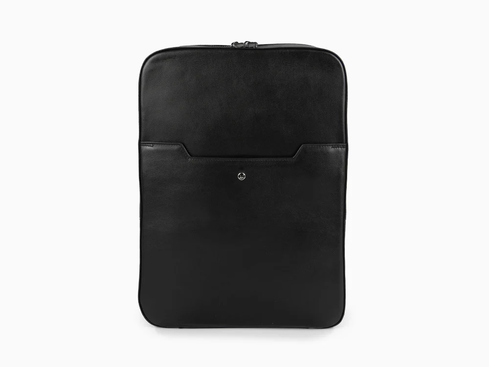 Montegrappa Signet Series Backpack, Leather, Black, Zip, IC00BP00 - Image 2