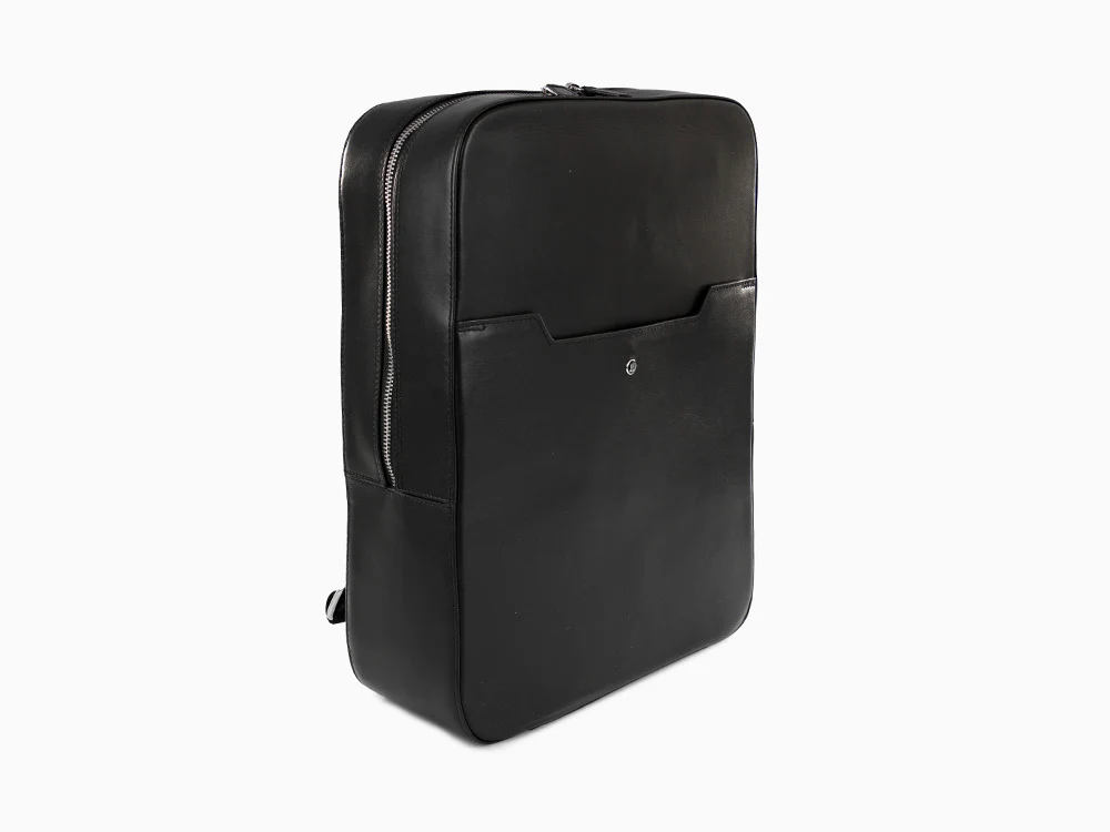 Montegrappa Signet Series Backpack, Leather, Black, Zip, IC00BP00 - Image 3
