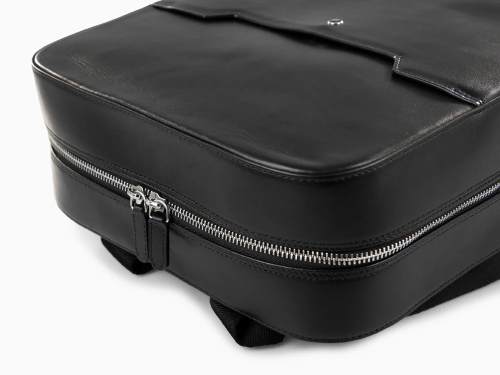 Montegrappa Signet Series Backpack, Leather, Black, Zip, IC00BP00 - Image 6