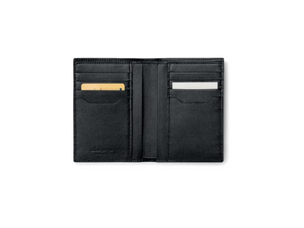 Montegrappa Signet Series Coat Wallet, Black, Leather, Jacquard, Cards, IC00WA03 - Image 3