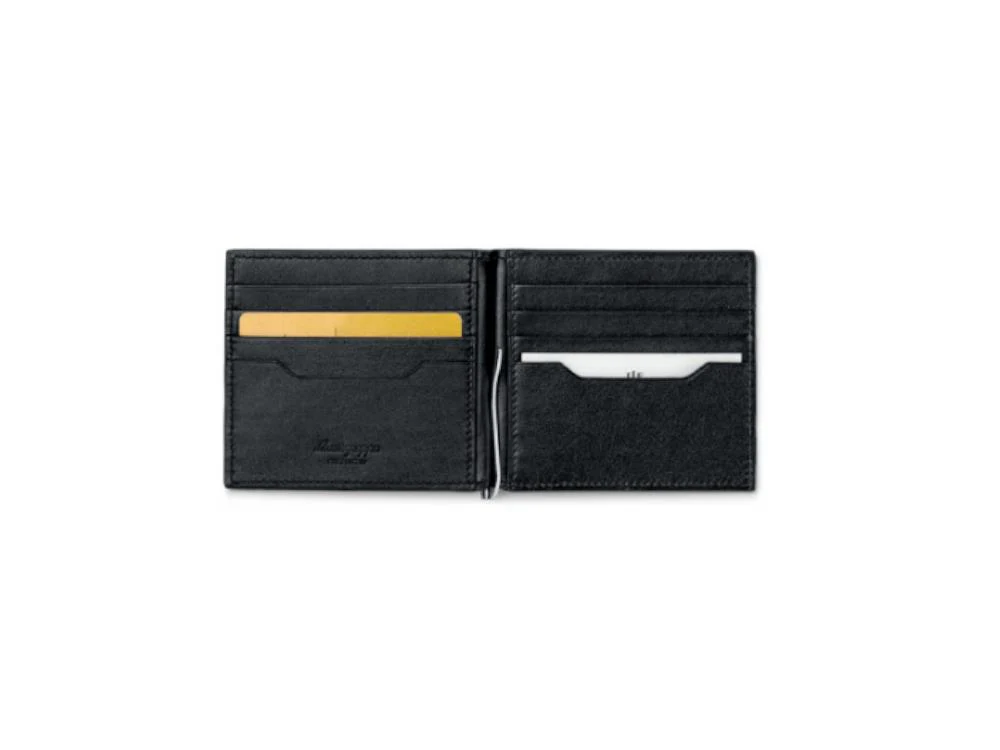 Montegrappa Signet Series Money Clip Wallet, Black, Leather, IC00WA02 - Image 3