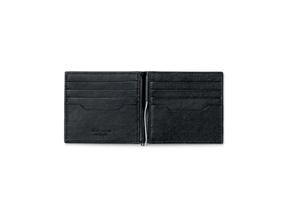 Montegrappa Signet Series Money Clip Wallet, Black, Leather, IC00WA02 - Image 4