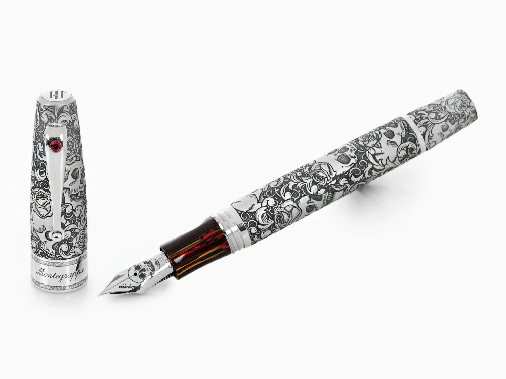 Montegrappa Skulls & Roses Fountain Pen, Limited Edition, ISSKN-SE - Image 2