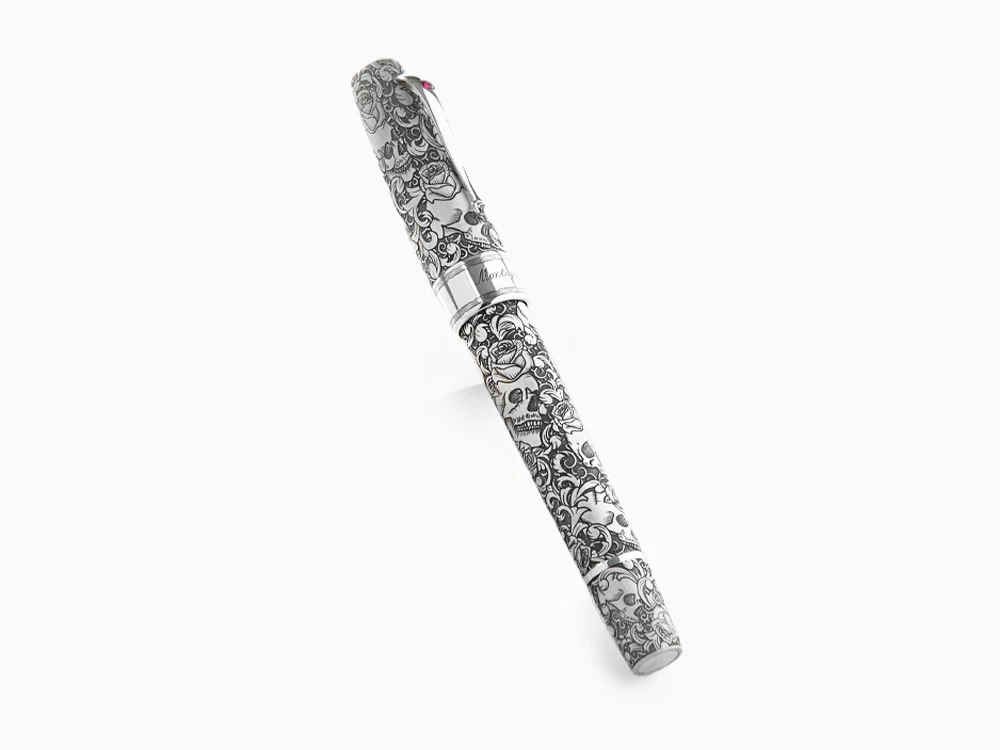 Montegrappa Skulls & Roses Fountain Pen, Limited Edition, ISSKN-SE - Image 3