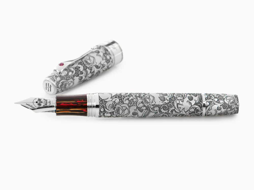 Montegrappa Skulls & Roses Fountain Pen, Limited Edition, ISSKN-SE - Image 7