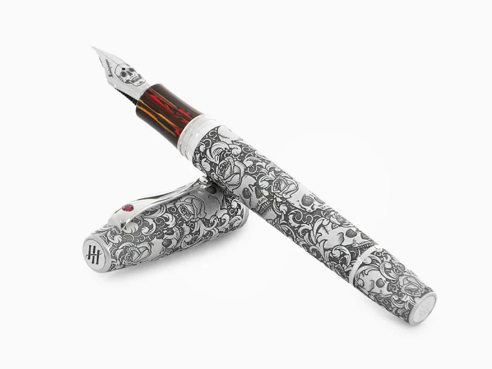 Montegrappa Skulls & Roses Fountain Pen, Limited Edition, ISSKN-SE - Image 8