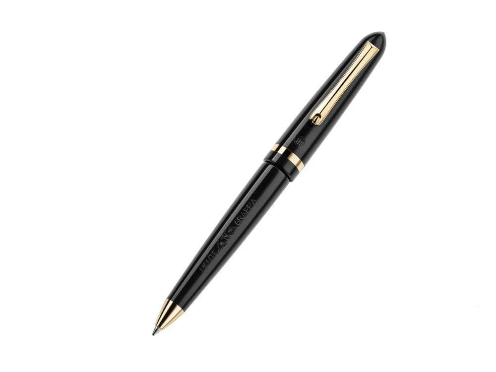 Montegrappa Venetia Ballpoint pen, Black Resin, Gold plated, ISVENBAC - Image 2