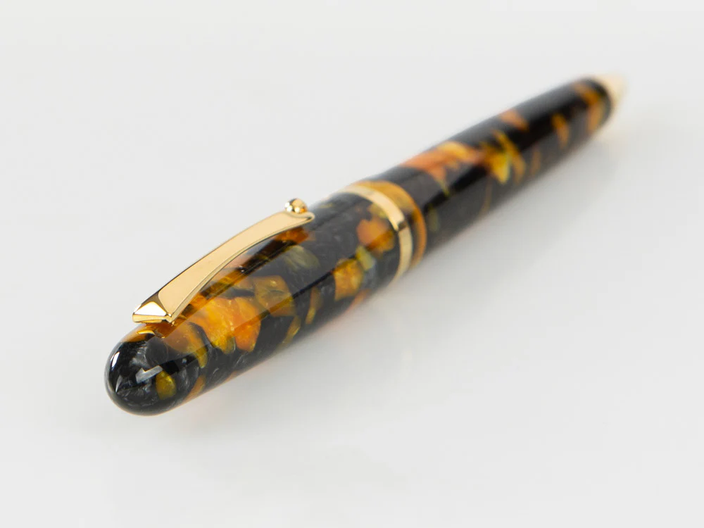 Montegrappa Venetia Havana Amber Ballpoint pen, Amber, Gold plated, ISVENBAO - Image 6