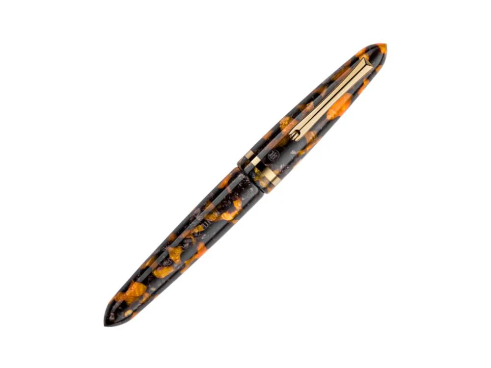 Montegrappa Venetia Havana Amber Fountain Pen, Amber, 14k Gold, ISVEN_4O - Image 3