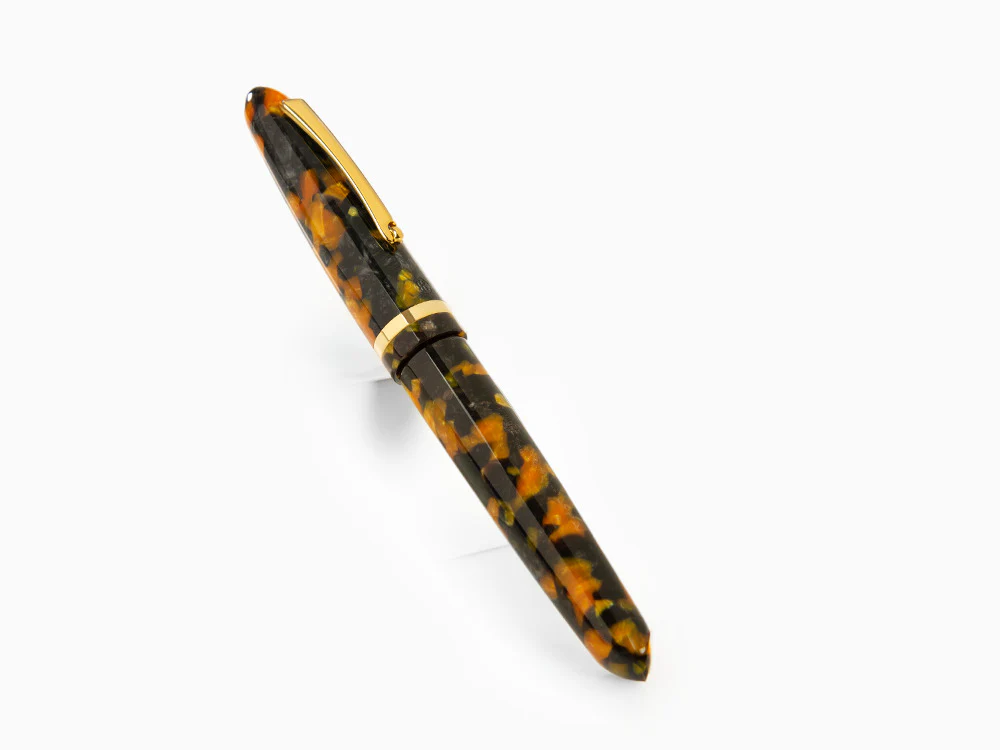 Montegrappa Venetia Havana Amber Rollerball pen, Gold plated, ISVENRAO - Image 3