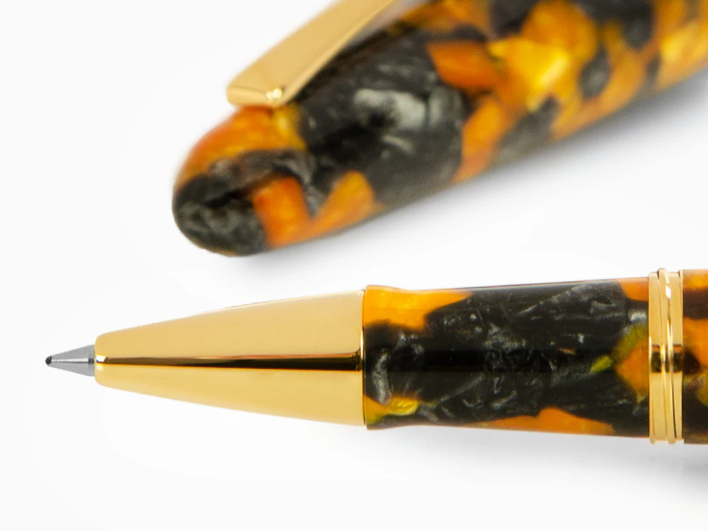 Montegrappa Venetia Havana Amber Rollerball pen, Gold plated, ISVENRAO - Image 5