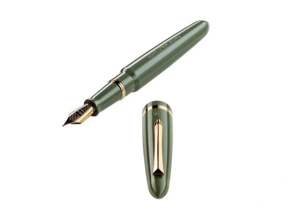 Montegrappa Venetia Lagoon Fountain Pen, Green, Steel, ISVEN-AG-2 - Image 5