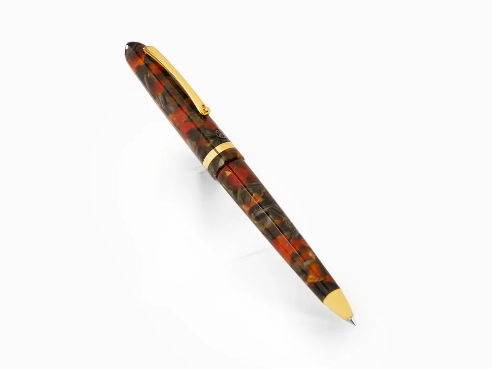 Montegrappa Venetia Plume Agate Ballpoint pen, Orange, Gold plated, ISVENBAJ - Image 3