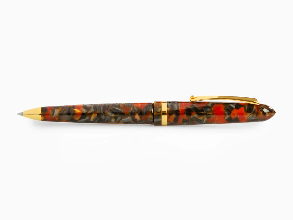 Montegrappa Venetia Plume Agate Ballpoint pen, Orange, Gold plated, ISVENBAJ - Image 4