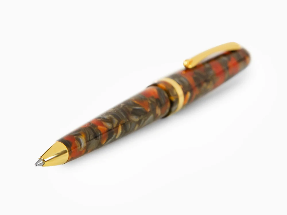 Montegrappa Venetia Plume Agate Ballpoint pen, Orange, Gold plated, ISVENBAJ - Image 7