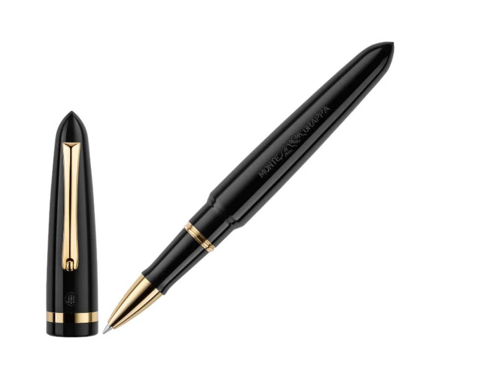 Montegrappa Venetia Rollerball pen, Black Resin, Gold plated, ISVENRAC