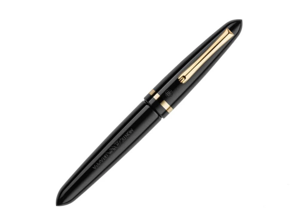 Montegrappa Venetia Rollerball pen, Black Resin, Gold plated, ISVENRAC - Image 3