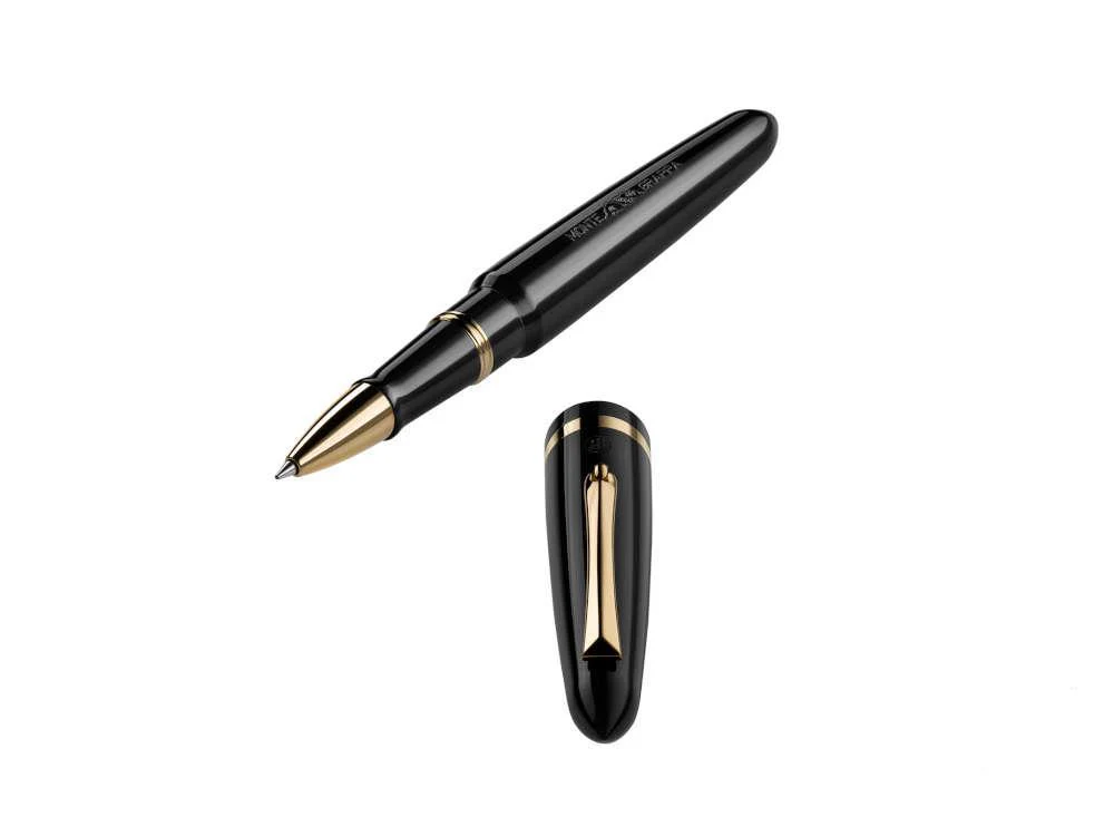 Montegrappa Venetia Rollerball pen, Black Resin, Gold plated, ISVENRAC - Image 4