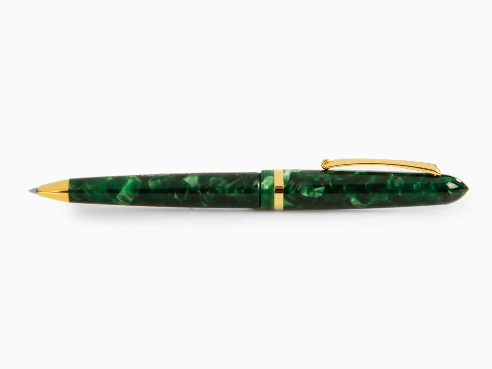 Montegrappa Venetia Vintage Conifer Ballpoint pen, Green, Gold plated, ISVENBAG - Image 4