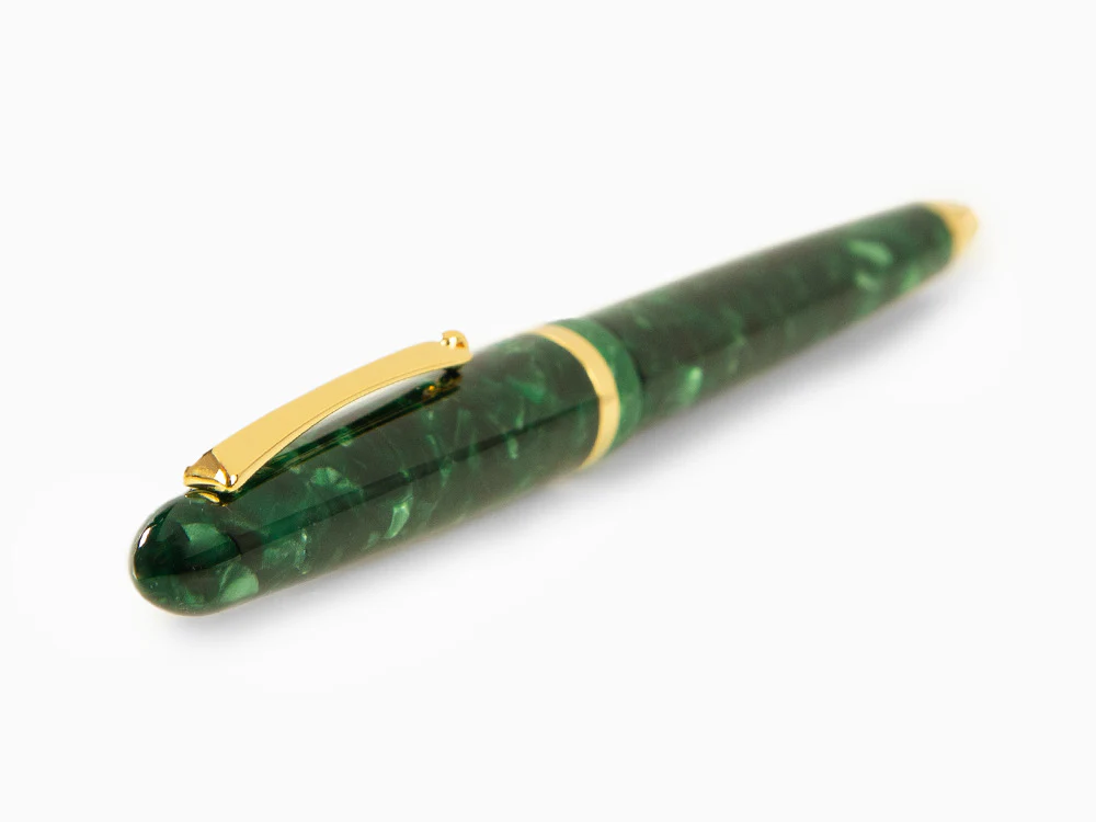 Montegrappa Venetia Vintage Conifer Ballpoint pen, Green, Gold plated, ISVENBAG - Image 6