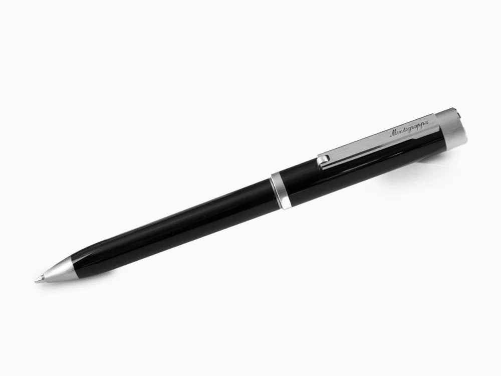Montegrappa Zero Ballpoint pen, Black Resin, Palladium IP, ISZEIBIP - Image 2