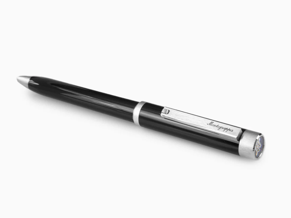 Montegrappa Zero Ballpoint pen, Black Resin, Palladium IP, ISZEIBIP - Image 5
