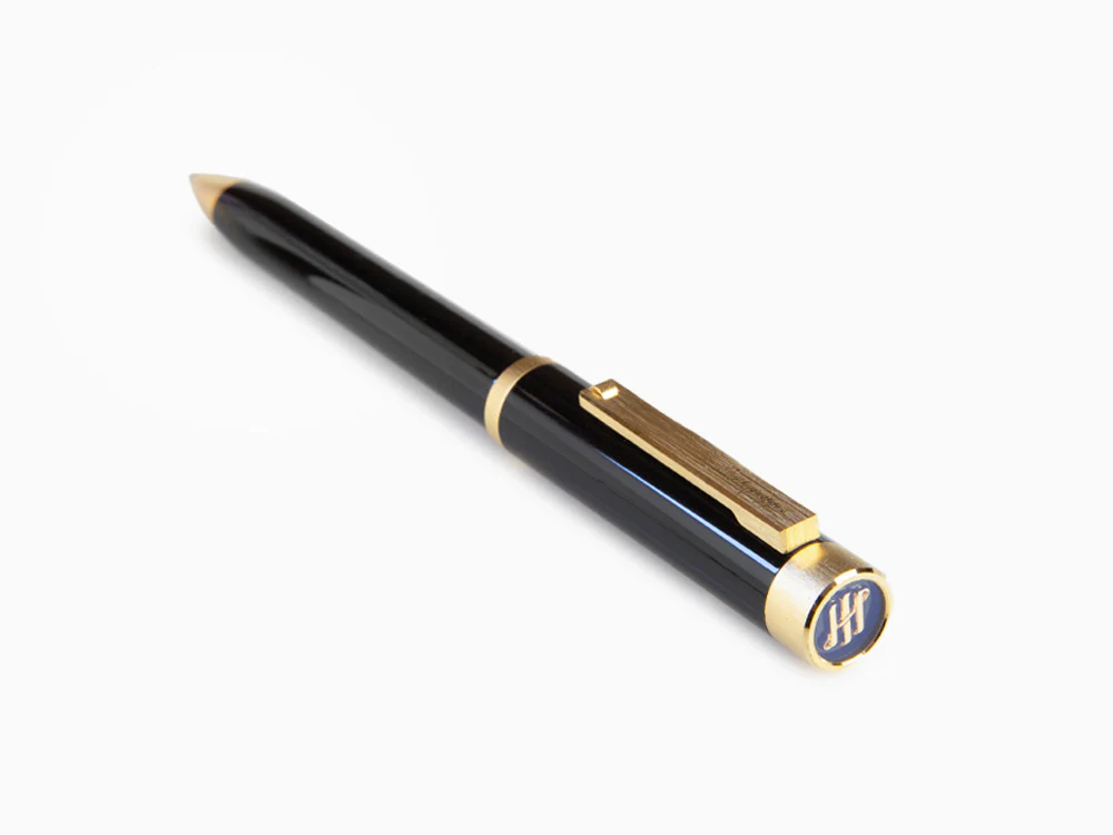 Montegrappa Zero Ballpoint pen, Black Resin, Yellow gold trims, ISZETBBY - Image 3
