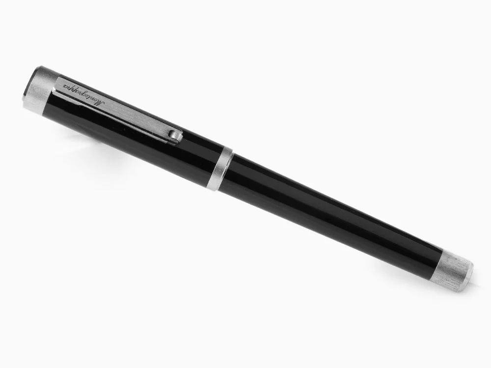 Montegrappa Zero Fountain Pen, Black, Palladium IP, 14K Gold, ISZEI-4P - Image 3