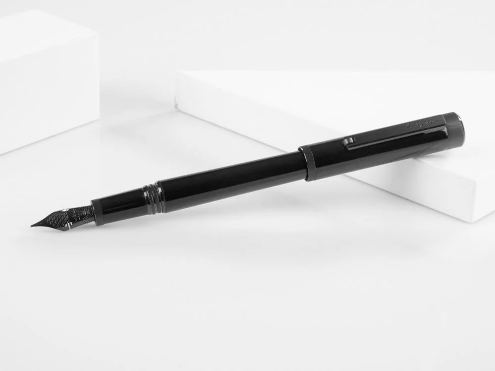 Montegrappa Zero Fountain Pen, Black Resin, Flex, ISZEI-XC - Image 4
