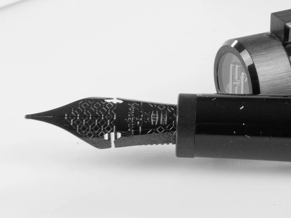 Montegrappa Zero Fountain Pen, Black Resin, Flex, ISZEI-XC - Image 5