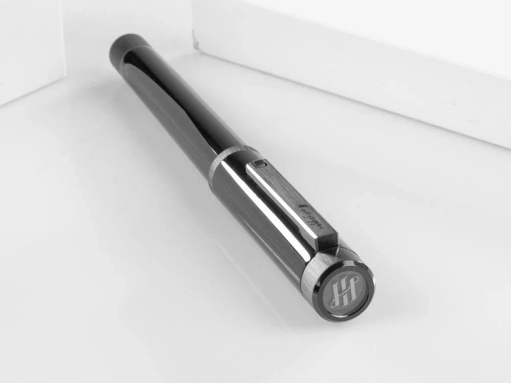 Montegrappa Zero Fountain Pen, Black Resin, Flex, ISZEI-XC - Image 7