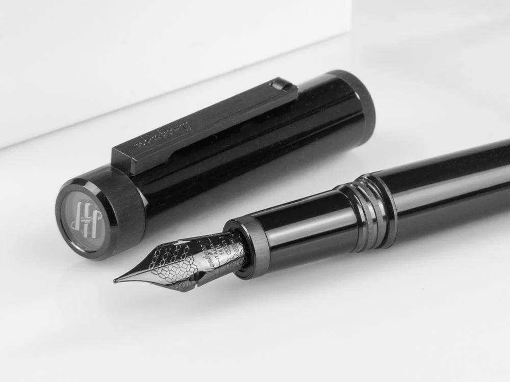 Montegrappa Zero Fountain Pen, Black Resin, Flex, ISZEI-XC - Image 8