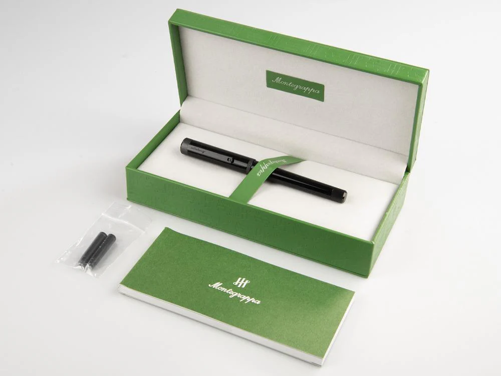 Montegrappa Zero Fountain Pen, Black Resin, Flex, ISZEI-XC - Image 9