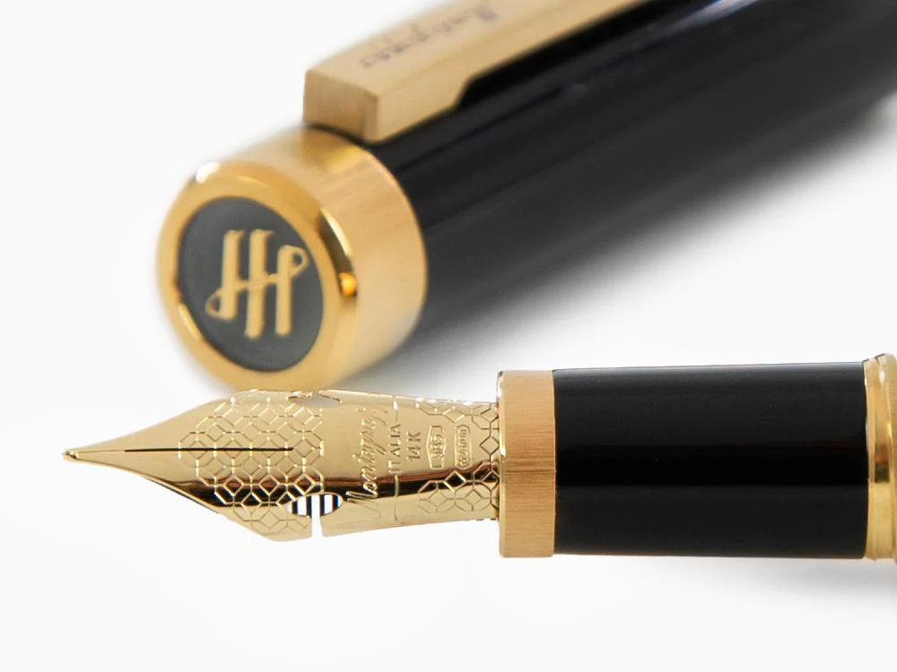 Montegrappa Zero Fountain Pen, Black Resin, Gold, Flex,  ISZEI-XY - Image 5