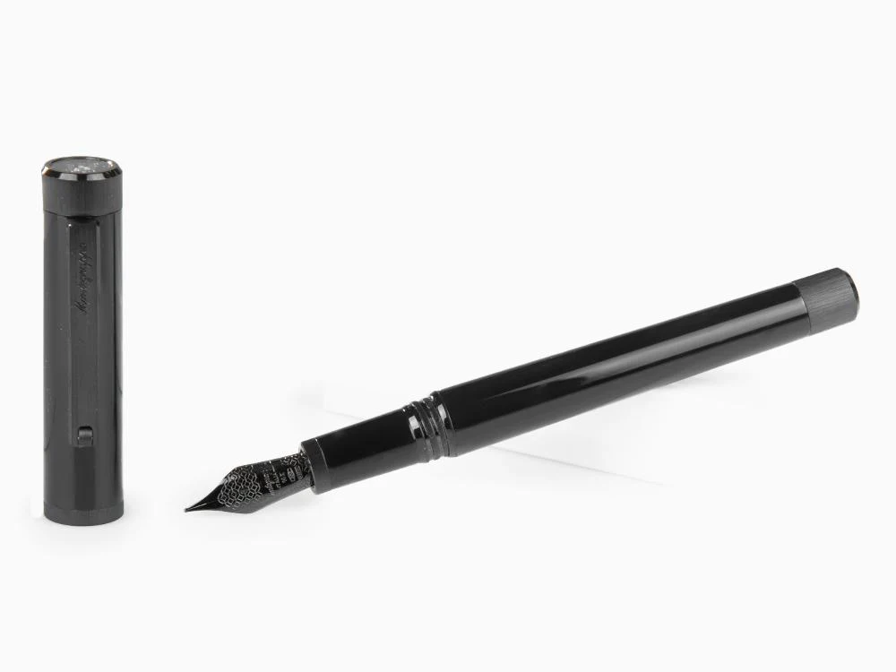 Montegrappa Zero Fountain Pen, Ultra Black Ruthenium, ISZEI-4C - Image 2
