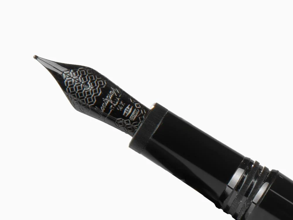 Montegrappa Zero Fountain Pen, Ultra Black Ruthenium, ISZEI-4C - Image 5