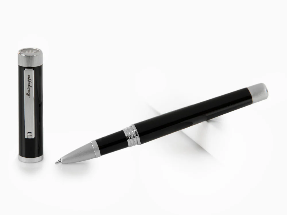 Montegrappa Zero Rollerball pen, Black Resin, Palladium IP, ISZEIRIP - Image 2
