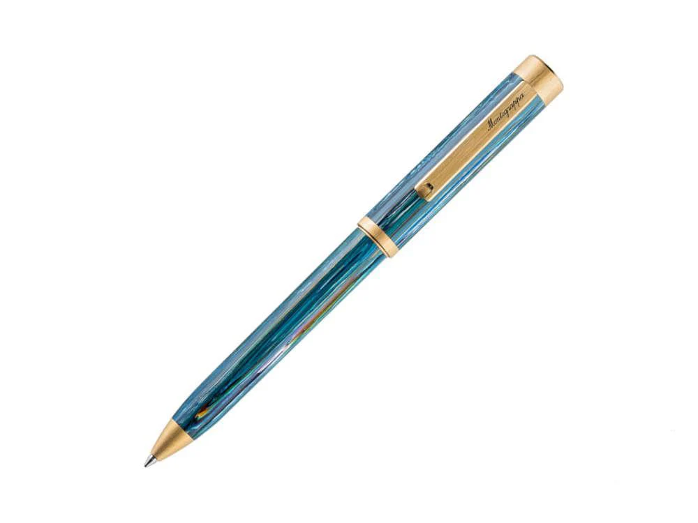 Montegrappa Zero Zodiac Cancer Ballpoint pen, Blue, Gold plated, ISZEZBIY-G9 - Image 2