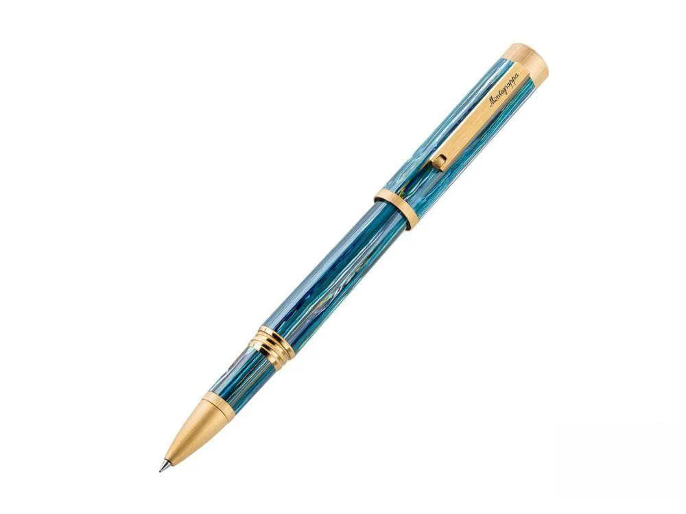 Montegrappa Zero Zodiac Cancer Rollerball pen, Blue, Gold plated, ISZEZRIY-G9 - Image 6