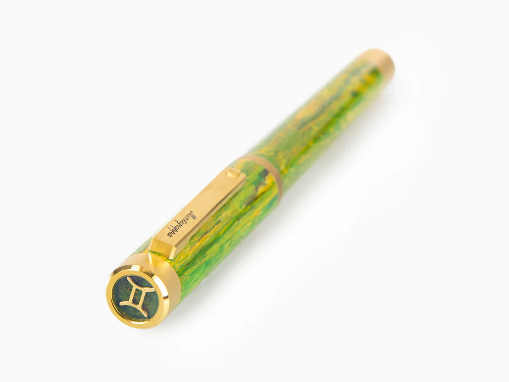 Montegrappa Zero Zodiac Gemini Rollerball pen, Green, Gold plated, ISZEZRIY-G7 - Image 6