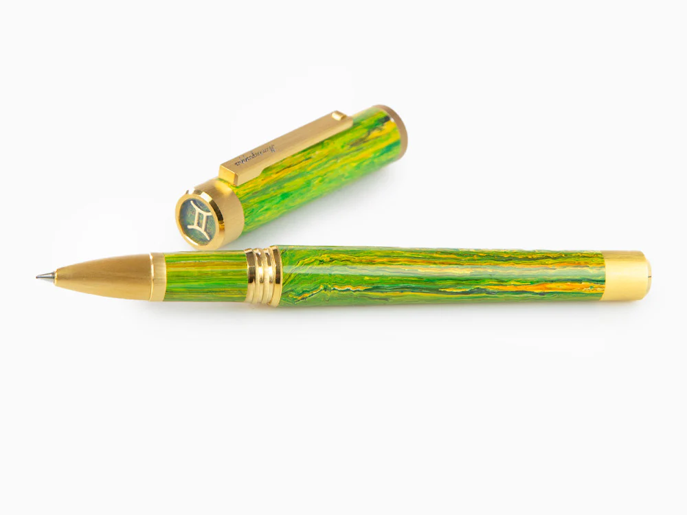 Montegrappa Zero Zodiac Gemini Rollerball pen, Green, Gold plated, ISZEZRIY-G7 - Image 7