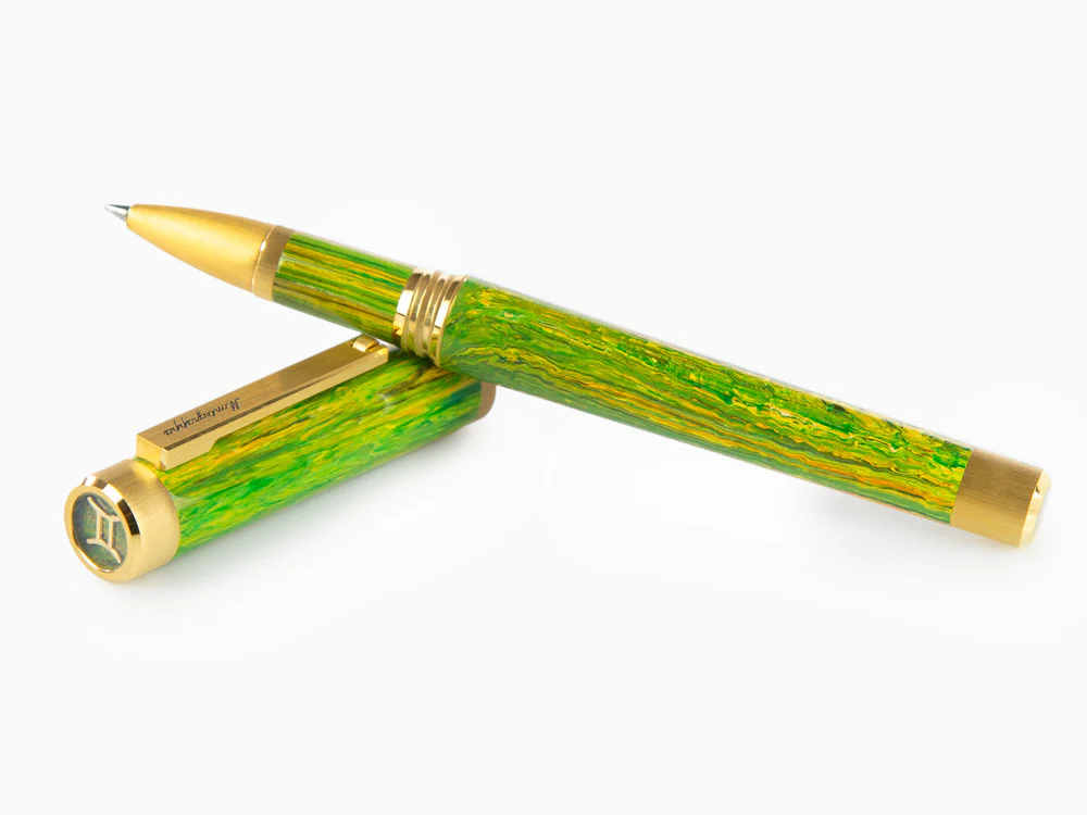 Montegrappa Zero Zodiac Gemini Rollerball pen, Green, Gold plated, ISZEZRIY-G7 - Image 8