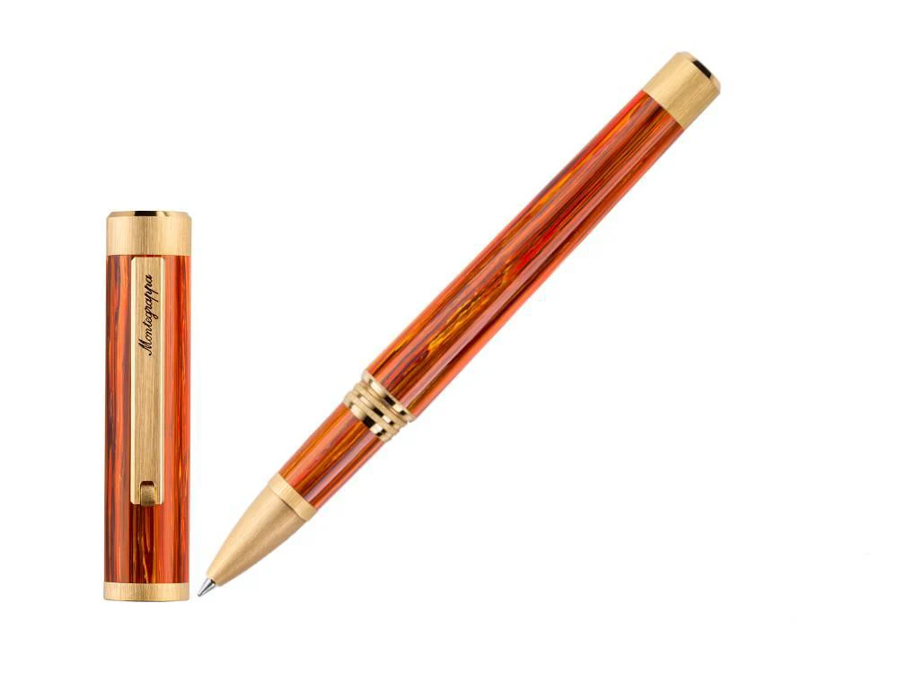 Montegrappa Zero Zodiac Leo Rollerball pen, PVD Gold, Orange, ISZEZRIY-O2 - Image 2