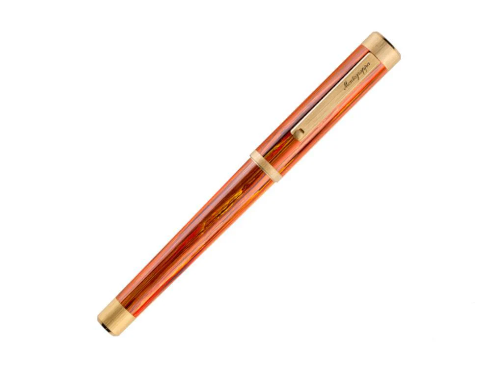 Montegrappa Zero Zodiac Leo Rollerball pen, PVD Gold, Orange, ISZEZRIY-O2 - Image 3