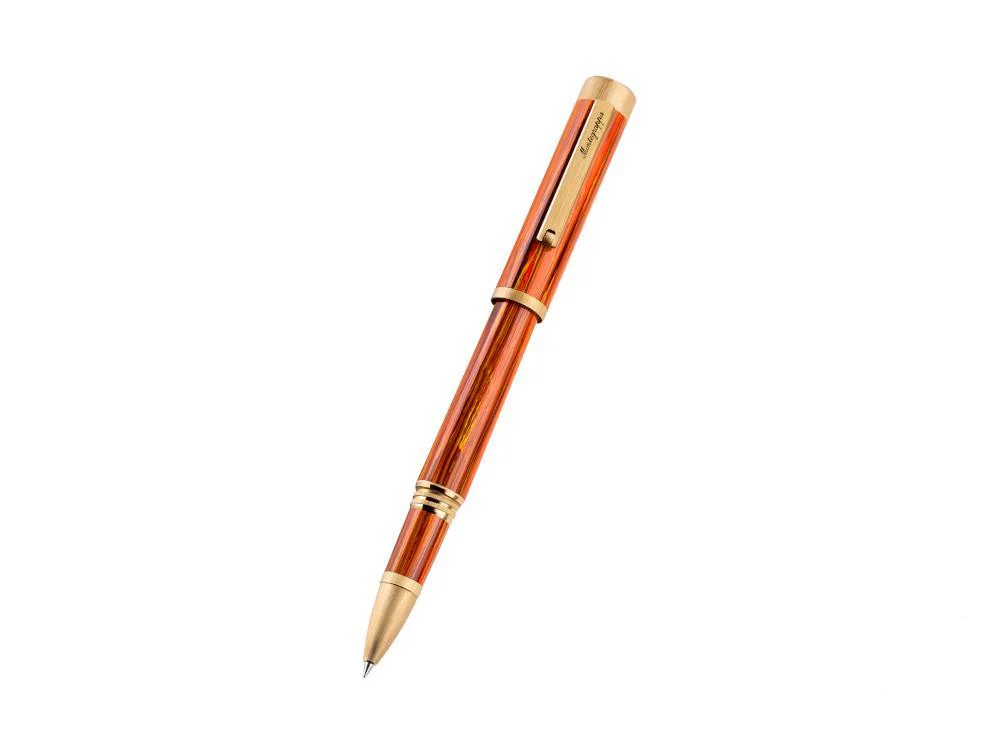 Montegrappa Zero Zodiac Leo Rollerball pen, PVD Gold, Orange, ISZEZRIY-O2 - Image 4