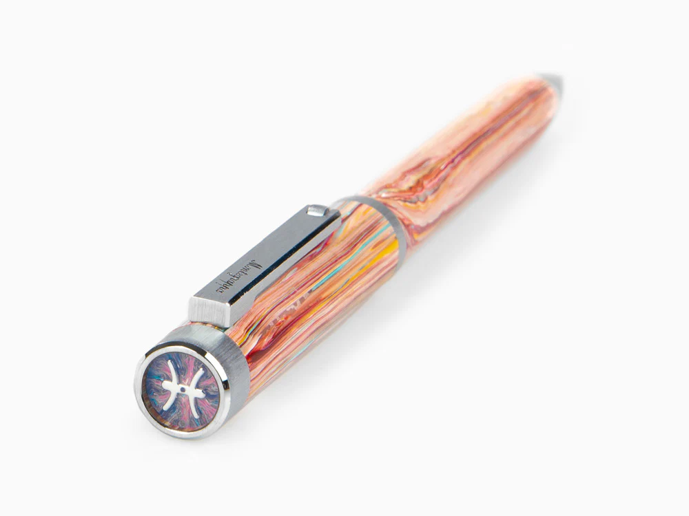 Montegrappa Zero Zodiac Pisces Ballpoint pen, Pink, Stainless Steel, ISZEZBIP-S2 - Image 6