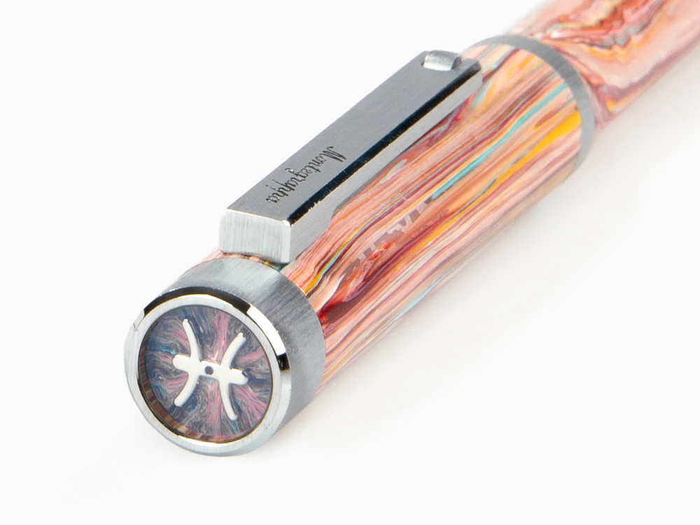 Montegrappa Zero Zodiac Pisces Ballpoint pen, Pink, Stainless Steel, ISZEZBIP-S2 - Image 9
