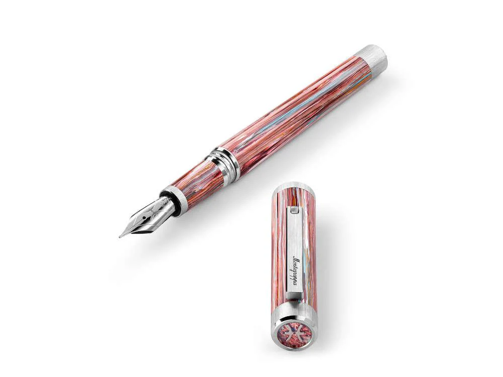 Montegrappa Zero Zodiac Pisces Fountain Pen, Pink, 14k Gold, ISZEZ-4P-S2 - Image 5